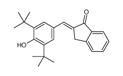 (2E)-2-[(3,5-ditert-butyl-4-hydroxyphenyl)methylidene]-3H-inden-1-one结构式