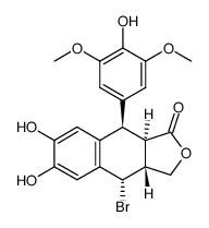 6,7-O,O-demethylene-4β-bromo-4'-O-demethyl-4-desoxypodophyllotoxin Structure