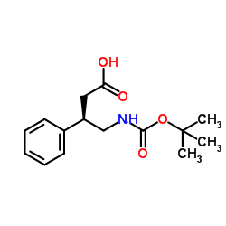 (3R)-4-({[(2-Methyl-2-propanyl)oxy]carbonyl}amino)-3-phenylbutanoic acid Structure