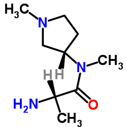 N-Methyl-N-[(3S)-1-methyl-3-pyrrolidinyl]alaninamide结构式