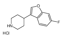 4-(6-fluoro-1-benzofuran-3-yl)piperidine,hydrochloride Structure