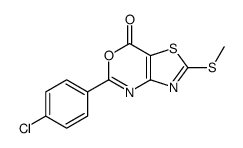 5-(4-chlorophenyl)-2-methylsulfanyl-[1,3]thiazolo[4,5-d][1,3]oxazin-7-one Structure