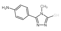 5-(4-氨基苯基)-4-甲基-4H-[1,2,4]噻唑-3-硫醇结构式