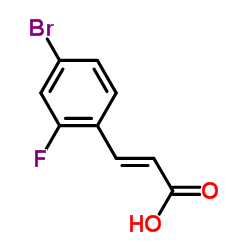4-Bromo-2-fluorocinnamic acid structure