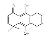 9,10-dihydroxy-4,4-dimethyl-5,8-dihydroanthracen-1-one结构式