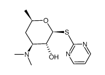 (2S,3R,4S,6R)-4-(dimethylamino)-6-methyl-2-(pyrimidin-2-ylthio)tetrahydro-2H-pyran-3-ol Structure