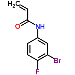 N-(3-Bromo-4-fluorophenyl)acrylamide结构式