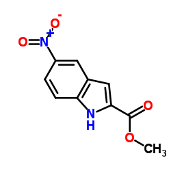 5-硝基-1H-吲哚-2-羧酸甲酯结构式