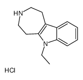 6-ethyl-1,2,3,4,5,6-hexahydroazepino[4,5-b]indol-6-ium,chloride Structure