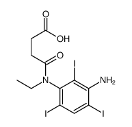 succinic acid mono-3-amino-2,4,6-triiodo-N-ethylanilide structure