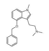 [2-(4-benzyloxy-1-methyl-indol-3-yl)-ethyl]-dimethyl-amine结构式