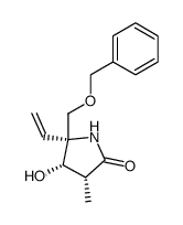 (3R,4S,5R)-5-benzyloxymethyl-4-hydroxy-3-methyl-5-vinyl-2-pyrrolidinone结构式