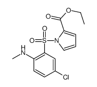 ethyl 1-[5-chloro-2-(methylamino)phenyl]sulfonylpyrrole-2-carboxylate结构式