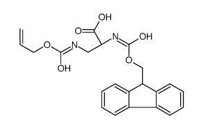 N-芴甲氧羰基-N'-[(烯丙氧基)羰基]-D-2,3-二氨基丙酸结构式