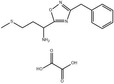 1-(3-Benzyl-1,2,4-oxadiazol-5-yl)-3-(methylthio)propan-1-amine oxalate Structure