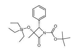 (3R,4S)-1-tert-butoxycarbonyl-3-[(triethylsilyl)oxy]-4-(phenyl)-3-methylazetidinone Structure