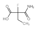 2-(Aminocarbonyl)-2-fluorobutanoic acid Structure