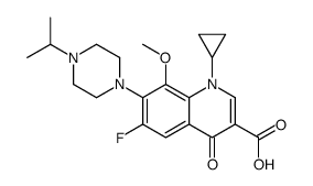 1-cyclopropyl-6-fluoro-8-methoxy-4-oxo-7-(4-propan-2-ylpiperazin-1-yl)quinoline-3-carboxylic acid Structure