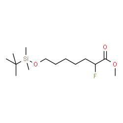 methyl 7-(tert-butyldimethylsilyloxy)-2-fluoroheptanoate结构式