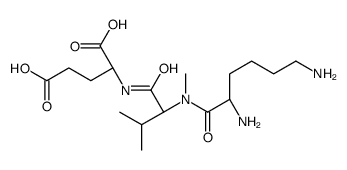 (2S)-2-[[(2S)-2-[[(2S)-2,6-diaminohexanoyl]-methylamino]-3-methylbutanoyl]amino]pentanedioic acid Structure