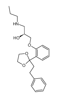 (S)-1-{2-[2-(2-phenylethyl)-1,3-dioxolan-2-yl]phenoxy}-3-propylamino-2-propanol结构式