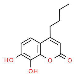 4-Butyl-7,8-dihydroxy-2H-chromen-2-one结构式