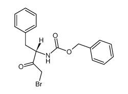 (3S)-3-(N-benzyloxycarbonylamino)-3-benzyl-2-oxo-1-bromopropane结构式