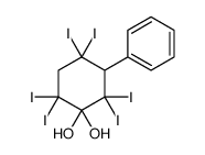 2,2,4,4,6,6-hexaiodo-3-phenylcyclohexane-1,1-diol结构式