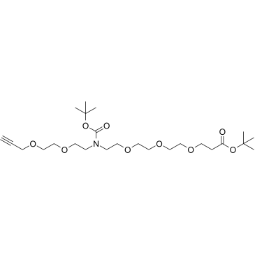 N-(Propargyl-PEG2)-N-Boc-PEG3-t-butyl ester图片