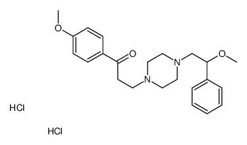 1-(4-methoxyphenyl)-3-[4-(2-methoxy-2-phenylethyl)piperazin-1-yl]propan-1-one,dihydrochloride结构式