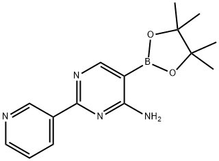 4-Amino-2-(pyridin-3-yl)pyrimidine-5-boronic acid pinacol ester structure