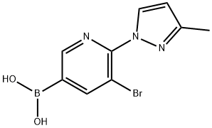 5-Bromo-6-(3-methyl-1H-pyrazol-1-yl)pyridine-3-boronic acid图片