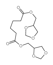 Hexanedioic acid,1,6-bis(1,3-dioxolan-4-ylmethyl) ester structure