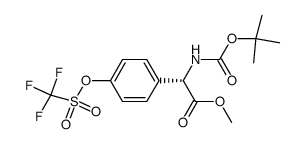 Methyl (2S)-2-{[(tert-butoxy)carbonyl]amino}-2-{4-[(trifluoromethane)sulfonyloxy]phenyl}acetate结构式