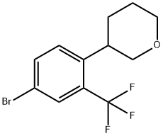 3-(4-bromo-2-(trifluoromethyl)phenyl)tetrahydro-2H-pyran结构式
