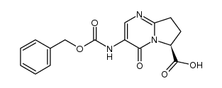 (6S)-3-{[(Benzyloxy)carbonyl]amino}-4-oxo-4,6,7,8-tetrahydropyrrolo[1,2-a]pyrimidine-6-carboxylic acid结构式
