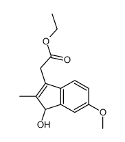 ethyl 2-(3-hydroxy-5-methoxy-2-methyl-3H-inden-1-yl)acetate结构式