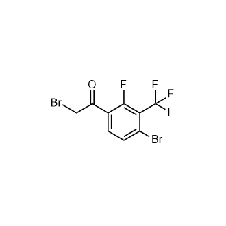 2-Bromo-1-(4-bromo-2-fluoro-3-(trifluoromethyl)phenyl)ethan-1-one Structure
