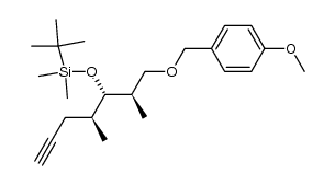 tert-butyl(((2R,3S,4S)-1-((4-methoxybenzyl)oxy)-2,4-dimethylhept-6-yn-3-yl)oxy)dimethylsilane Structure