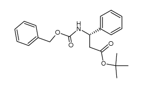 tert-butyl (3S)-N-(benzyloxycarbonyl)-3-amino-3-phenylpropanoate Structure