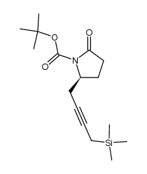 (S)-tert-butyl 2-oxo-5-(4-(trimethylsilyl)but-2-yn-1-yl)pyrrolidine-1-carboxylate Structure