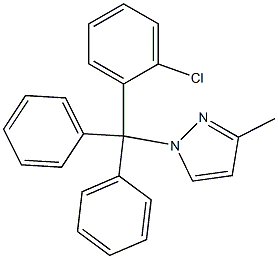 1-((2-chlorophenyl)diphenylMethyl)-3-Methyl-1H-pyrazole Structure