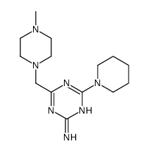 s-Triazine, 2-amino-4-((4-methyl-1-piperazinyl)methyl)-6-piperidino- picture