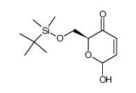 (2S)-2-(((tert-butyldimethylsilyl)oxy)methyl)-6-hydroxy-2H-pyran-3(6H)-one Structure