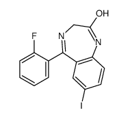 5-(2-fluorophenyl)-7-iodo-1,3-dihydro-1,4-benzodiazepin-2-one Structure