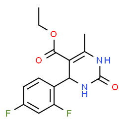 Ethyl 4-(2,4-difluorophenyl)-6-methyl-2-oxo-1,2,3,4-tetrahydro-5-pyrimidinecarboxylate structure