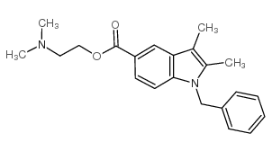 2-(dimethylamino)ethyl 1-benzyl-2,3-dimethylindole-5-carboxylate结构式