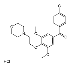 4'-chloro-3,5-dimethoxy-4-(2-morpholinoethoxy)benzophenone hydrochloride structure