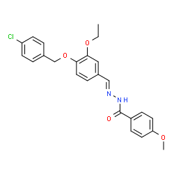 N'-{4-[(4-chlorobenzyl)oxy]-3-ethoxybenzylidene}-4-methoxybenzohydrazide structure