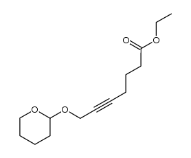 ethyl 7-(tetrahydropyranyloxy)-5-heptynoate结构式